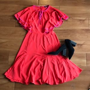 Vince Camuto Ruffle Flowy Dress Sz 0